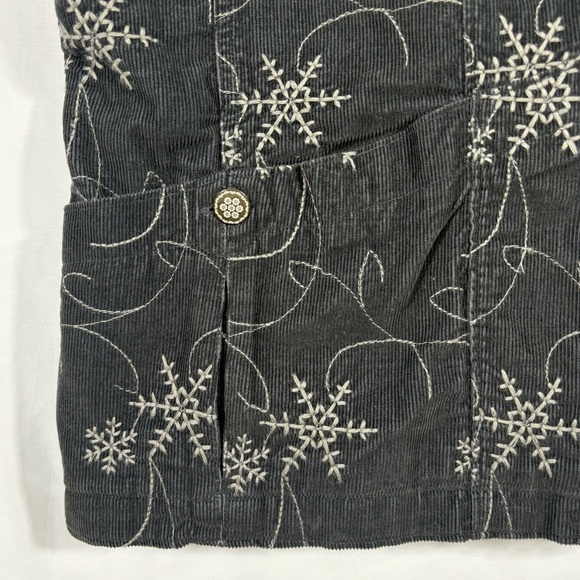 Woolrich Snowflake Embroidered 100% Cotton Vest | Size XL - Picture 3 of 8